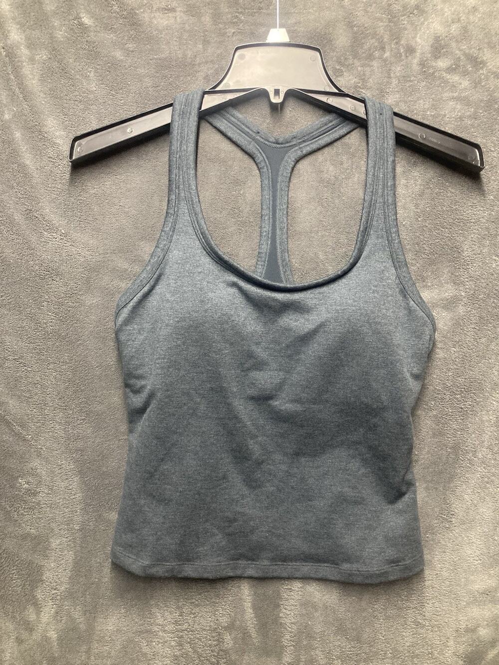 Prana Heavana Racerback Tank Top Built-In Shelf Bra Cropped Gorpcore Granola XS